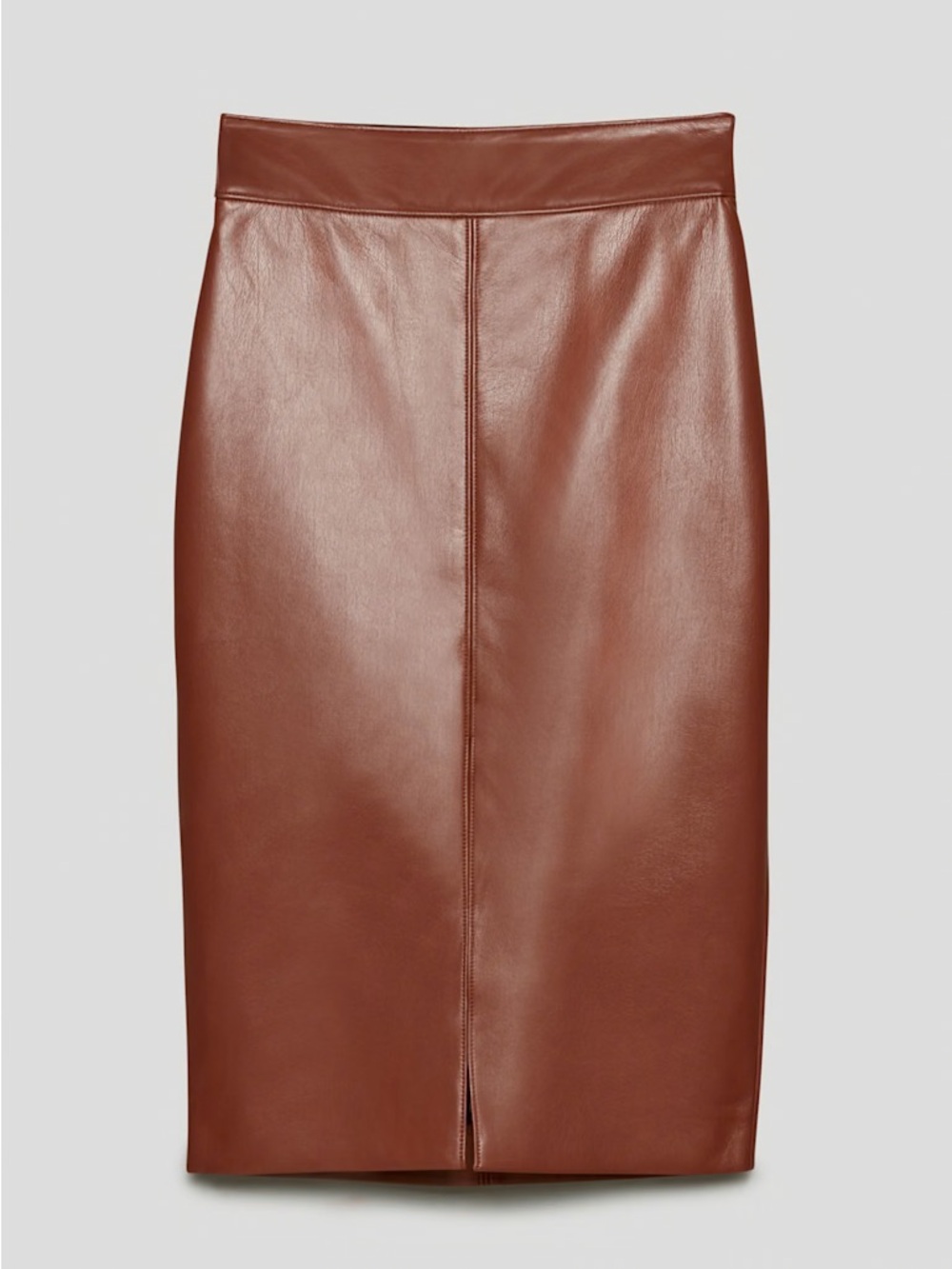 Aritzia Vegan Leather Pegu Skirt in Patina Brown